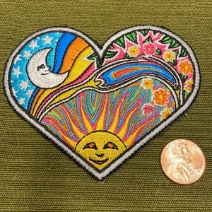 Rainbow Heart Iron On Patch